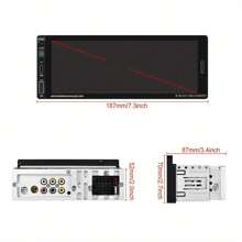 Single Din Car Radio With Apple Carplay Android Auto 6.86" HD Touchscreen Car Stereo With Bluetooth 5.0 FM Radio Support Mirror Link USB&Type-C Head Unit With Rear View Camera + Car Audio Remote Control - 6.9英寸 - 查看 2