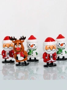 发条圣诞老人、雪人和驯鹿发条玩具，有趣新奇圣诞装饰圣诞节、圣诞礼物、圣诞装饰、儿童圣诞礼物、礼物>圣诞节、驯鹿玩具、圣诞节、圣诞礼物、圣诞玩具、有趣、圣诞老人、圣诞礼物 - 彩色 - 查看 2