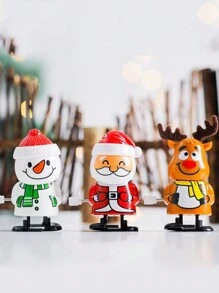 发条圣诞老人、雪人和驯鹿发条玩具，有趣新奇圣诞装饰圣诞节、圣诞礼物、圣诞装饰、儿童圣诞礼物、礼物>圣诞节、驯鹿玩具、圣诞节、圣诞礼物、圣诞玩具、有趣、圣诞老人、圣诞礼物 - 彩色 - 查看 4