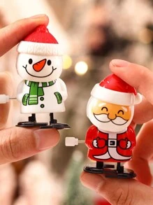 发条圣诞老人、雪人和驯鹿发条玩具，有趣新奇圣诞装饰圣诞节、圣诞礼物、圣诞装饰、儿童圣诞礼物、礼物>圣诞节、驯鹿玩具、圣诞节、圣诞礼物、圣诞玩具、有趣、圣诞老人、圣诞礼物 - 彩色 - 查看 1