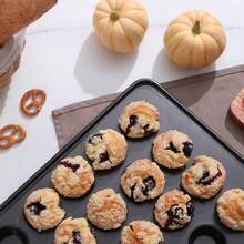 HONGBAKE 48 Cup Mini Muffin Pan, Small Cupcake Pan, Premium Nonstick Muffin Tin For Baking Cheesecake, Dishwasher Safe And Heavy Duty, Carbon Steel - màu đen - Xem 6