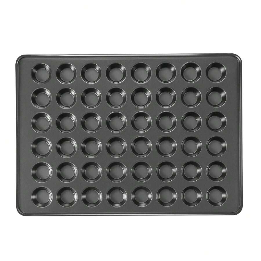 HONGBAKE 48 Cup Mini Muffin Pan, Small Cupcake Pan, Premium Nonstick Muffin Tin For Baking Cheesecake, Dishwasher Safe And Heavy Duty, Carbon Steel - màu đen - Xem 1