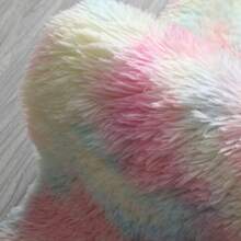 1PCS Rainbow Round Fluffy Rugs Anti-Skid Shaggy Area Rug Dining Room Carpet Floor Mat Home Bedroom - Multicolor - View 6