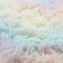 1PCS Rainbow Round Fluffy Rugs Anti-Skid Shaggy Area Rug Dining Room Carpet Floor Mat Home Bedroom - Multicolor - View 5