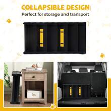 Portable Folding Dog Car Ramps With Stairs, 61" L High Traction Pet Stairs For Vehicles,SUV/Truck,Lightweight Ladder Steps For Dogs Old Cats To High Bed,Couch-Easy Storage,Supports Up To 165lb - 黑色 - 查看 6