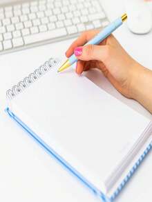 Libreta de Notas, Pasta Dura, Hojas de Punto, Azul - Azul - Ver 8