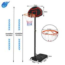 Froadp Indoor Outdoor Basketball Hoop With Wheels, Portable Height Adjustable Basketball Stand, Water/Sand Fillable, Including Basketball Nets/Inflatable Pumps/Basketball - Black - View 4