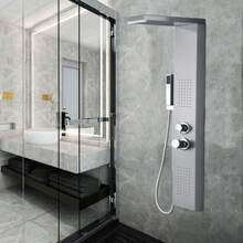 Froadp Shower Column Stainless Steel Shower System Rainfall Shower With Shower Head, Hand Shower, Massage Jets For Shower And Bath - Silver - View 7