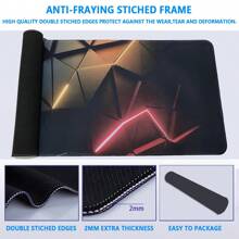 FoBianJie Cool Geometric Stripes Keyboard Mouse Pad Desk Mat, 3D Gaming Mouse Pad For Living Room And Bedroom, Home Decor For Gamers, Gift Mouse Pad With Non-Slip Rubber Base Back To School