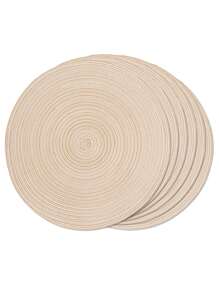2 pezzi/4 pezzi/6 pezzi, Sottopiatto rotondo intrecciato da 15", lavabile, antiscivolo e resistente al calore, adatto per casa, pranzo, decorazione festa