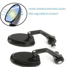 7/8" Motorcycle Mirrors For Motorcycle, Street Sport Bike, Touring, Chopper Cruisers(2 Pcs) - 藍色 - 查看 7