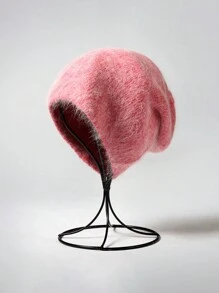 1pc Women Ribbed Beanie Knitted Hat Stretchy Warm Hat Winter Soft And Light Cuffed Skull Plain Daily Unisex Cuffed Beanie Snow Ski Running - Knitted Hat - View 21