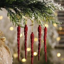 1 Pack Of 5 Twisted Icicles Decorations For Christmas Tree Glitter Spiral Strips Hanging Ornaments Suitable For Winter Christmas Tree Party Wedding Holiday Accessories Christmas Decoration Supplies Home Decorations Holiday Party Christmas Gifts