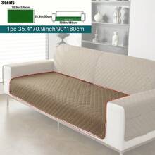 1pc Non-Slip Seat Cover Protector, Furniture Slipcover, Suitable For All Sofa Types And Machine Washable