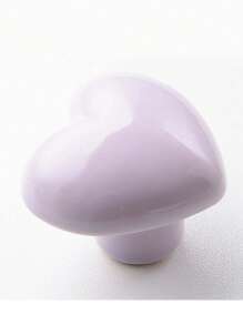 1pc Ceramic Heart Shaped Cabinet Handle, Cute Cartoon Design Drawer Pull For Kids Wardrobe - Multicolor - View 16