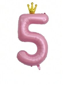1pc Letter Design Birthday Party Decorative Balloon, Christmas - Pink - View 15