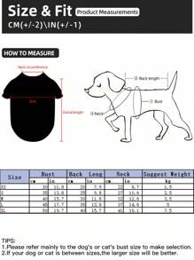 可爱熊图案宠物狗运动衫，保暖内衬，适合小型犬，秋冬季 - 紅色 - 查看 8