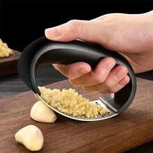 1 cái Máy ép tỏi bằng thép không gỉ Máy xay Máy nghiền Máy băm Dụng cụ nhà bếp - màu đen - Xem 1