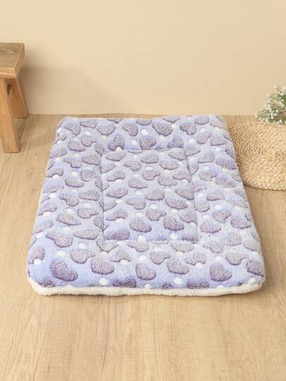 涤纶材质，可爱设计，透气，可水洗，加厚宠物床垫，适合小型和中型猫狗全年使用（适合像泰迪熊一样快乐的狗狗，不适合大型犬）