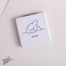 1pc Cute Simple Sketch Style Cute Animal Mirror Puppy Bear Bunny Cute Mirror - Multicolor - View 14