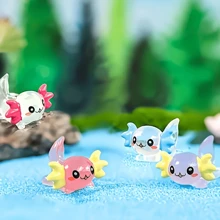 10/20/30pcs Glow-In-The-Dark Hexagonal Newt Miniature Statues, Resin Nautical Animal Themed Garden Decor, Bath, Car Ornaments And Desk Decorations - Multicolor - View 2