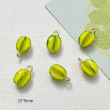 5/Pcs Random Mixed Color Alloy 3D Fruit Pendant DIY For Earrings, Bracelets, Keychains, Bag Charms, Pendant Accessories - Multicolor - View 30