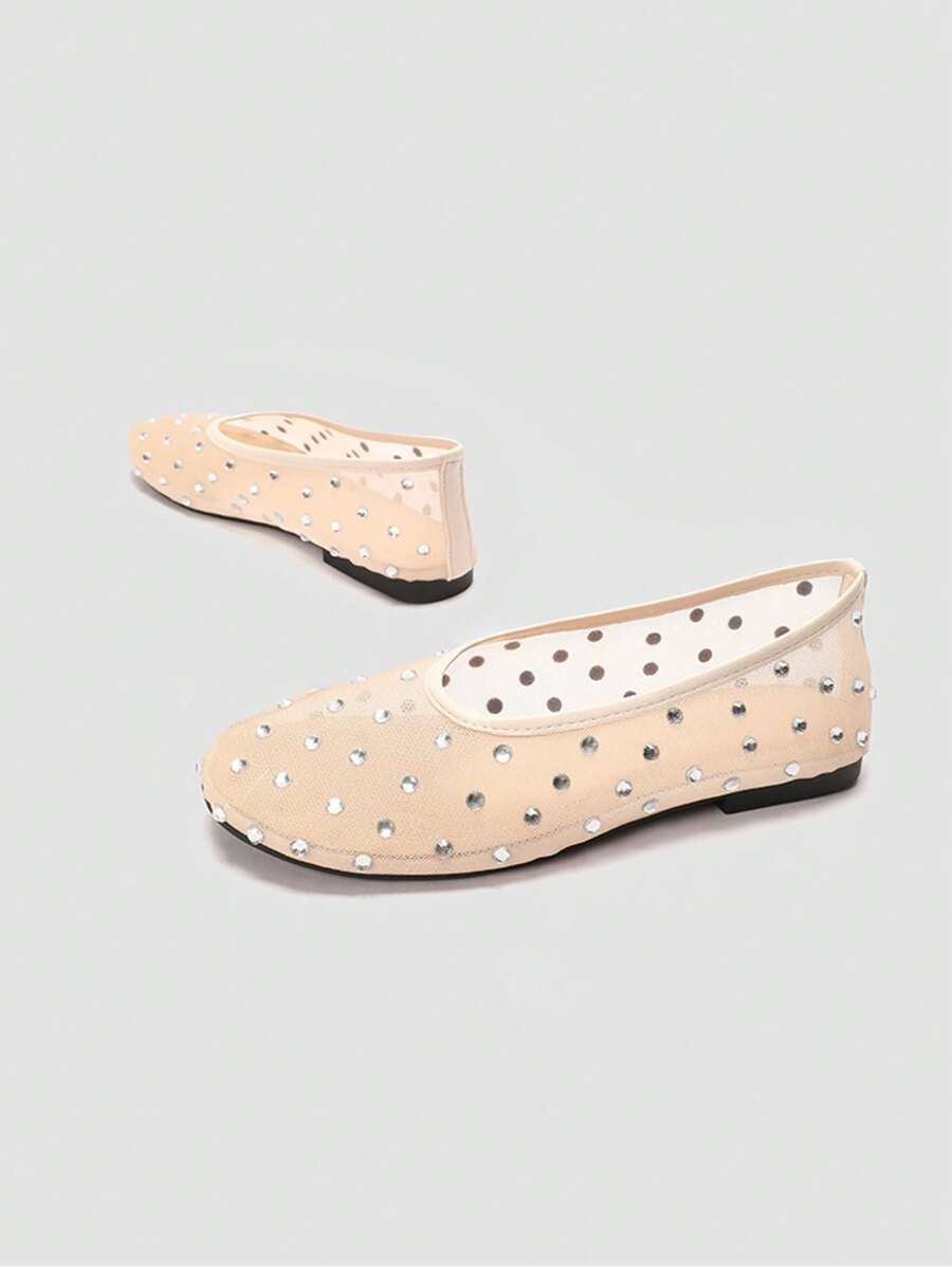 Manoletinas Mujer Piel Comodas Bailarinas Planas Doradas Con