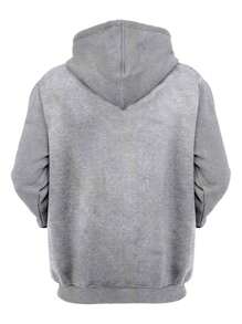Men's Casual Sweatshirt Cold Weather Hooded Sweatshirt Usa - Gris - Ver 3