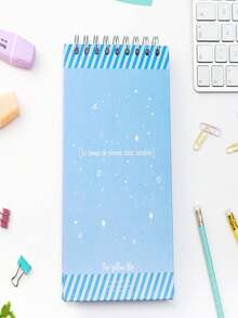 Libreta de Notas, Pasta Dura, Hojas de Punto, Azul - Azul - Ver 5