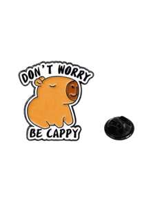 1PC Zinc Alloy Animal Brooch Cute Style Capybara Children Daily With Alphabet Badges - Multicolor - View 13