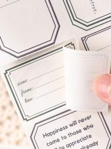 6 Books/Set (30 Sheets Per Book) Creative Stamp Shape Can Write Time Name Record Notepad Learning Stationery, Ancient Rhyme Blank Record Series Tearable Material Paper, Used For Note Scrapbook Diary Collage Classroom Notes Multifunctional Portable Book