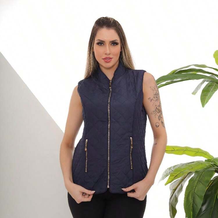 WOMEN'S WINTER VEST 1002 - 藏蓝色 - 查看 3