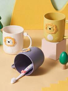 1 Máy Tính Đánh Răng Nước Súc Miệng Cốc Bàn Chải Đánh Răng Cốc Dễ Thương Giặt Cốc Trẻ Sơ Sinh Và Trẻ Em Làm Đặc Cốc Nước - Nhiều màu - Xem 8