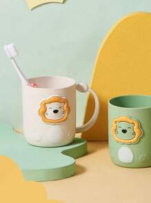 1 Máy Tính Đánh Răng Nước Súc Miệng Cốc Bàn Chải Đánh Răng Cốc Dễ Thương Giặt Cốc Trẻ Sơ Sinh Và Trẻ Em Làm Đặc Cốc Nước - Nhiều màu - Xem 6