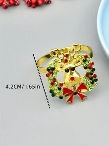 20 件/12 件/6 件/4 件/1 件优雅圣诞鹿头餐巾环餐桌装饰用品，批发 - 彩色 - 查看 4