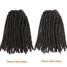 Short Dreadlock Crochet Hair Bundles Synthetic Hair Faux Locs 8 Inches Soft Locs Pre-Twisted Locs Braids Dreadlock Locs 20 Strands/Pack Pre-Looped Crochet Hair For Women Daily Use