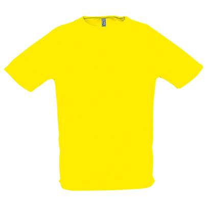 SOLS Mens Sporty Short Sleeve Performance T-Shirt (Lemon)