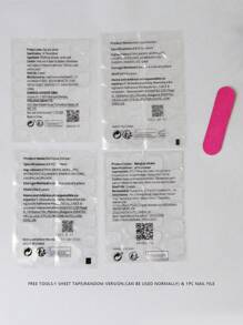 24 Chiếc Đầu Móng Tay Hình Quan Tài Với Rắn & Họa Tiết Hoa + 1 Dũa Móng Tay + 1 Thạch Gel ấn Vào Móng Tay Đồ Dùng Làm Móng - Nhiều màu - Xem 6