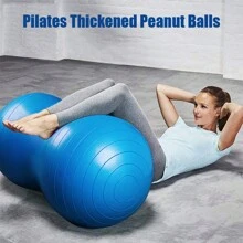花生球充气按摩球加厚防爆胶囊球运动瑜伽球平衡训练球平衡球健身 - 彩色 - 查看 3