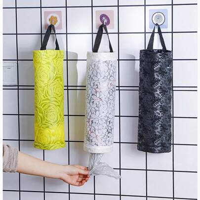 Wall-Mounted Garbage Bag Storage Box, Decorative Plastic Bag Dispenser For Kitchen