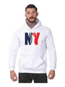 Men's Casual New York Statue Of Liberty Sweatshirt Blouse - trắng - Xem 1