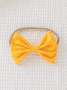 2pcs/Set Baby Girl Long Sleeve Flared Cartoon Bee Printed Romper & Hair Scrunchie