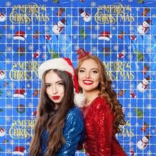 1 Stück Weihnachts-Folien-Fransen-Vorhang Weihnachts-Party-Dekoration 1 Stück 2 m rot silber grün Lametta Fransen Party Fotohintergrund Girlande Hintergrund für Weihnachten, Neujahr, Ugly Sweater Party, Halloween, Halloween Dekoration - 1 Stück - Übersicht 3