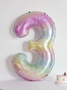 1 pieza Globo con diseño de número para decoración de fiesta