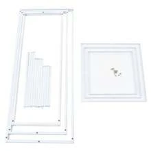 SENDERPICK Set Of 3 White Metal Flower Stands, Plant Stands, Square Metal Plant Stands For Indoor Plants, 22*22*61cm/ 26*26*66cm/ 30*30*71cm (White) [Nice Gift For Your Family & Friend] - 白色 - 查看 6