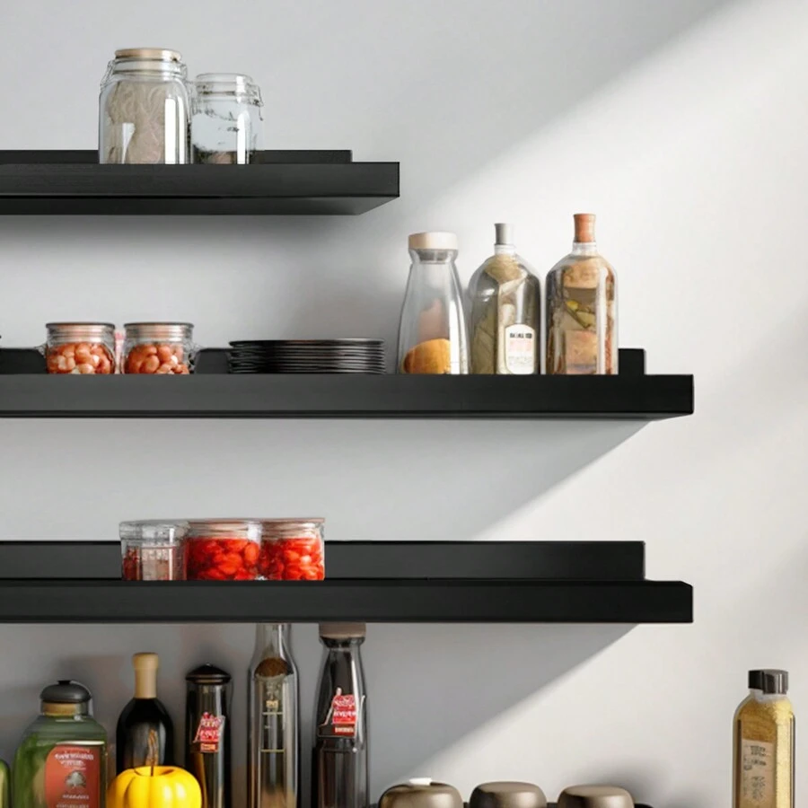 Small 16" Floating Shelves For Wall Décor Storage, Set Of 2, Wood For Bedroom, Living Room, Bathroom, Kitchen, Picture Ledge And Farmhouse
