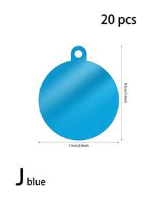 20pcs Clear Round Acrylic Blank Discs With Holes, Suitable For Christmas Tree Decor,Christmas Gift - Multicolor - View 12