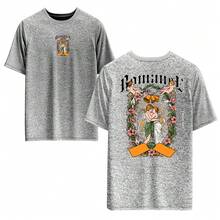 Men's T-Shirt 100% Cotton, Front And Back, Colorful Digital Print, High Resolution, Unisex, Round Neck. - Xám - Xem 1