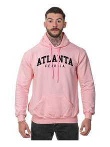 Atlanta Georgia Men's Flannel Warm Sweatshirt - Màu Hoa hồng đỏ - Xem 1