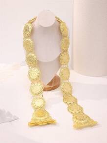 Luxurious Napoleon Portrait & Coin Pattern Belt, Bride Waist Chain, Algerian Style Women Body Chain Valentine's Day Accessories - Waist Chain - View 7